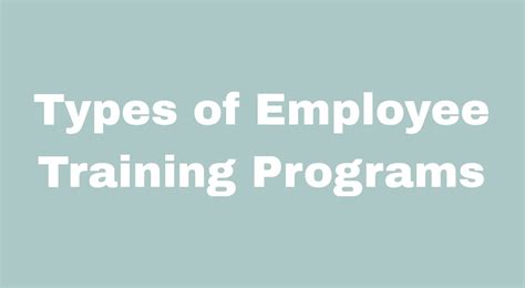 14 Types Of Employee Training Programs And Their Importance