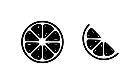 Orange Slice Lemon Wedge Icon Vector 5338454 Vector Art At Vecteezy