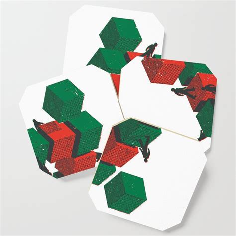 Digital Art Minimalism Simple Background Cube Penrose Triangle People