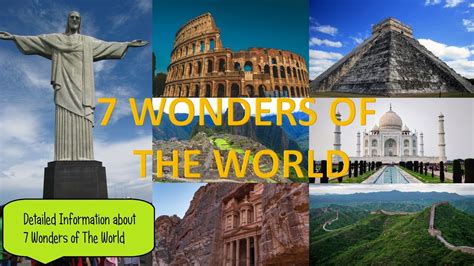 7 Wonders Of The World Detailed Description Of New 7 Wonders