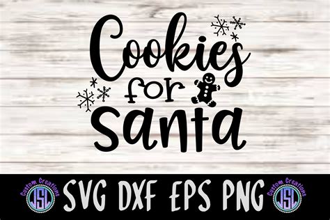 Cookies for Santa | SVG DXF EPS PNG Digital Cut File