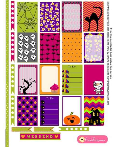 10 Free October Planner Printable Stickers