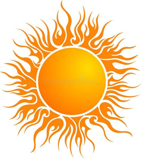 Sun Logo Illustration Art Of A Sun Logo With Isolated Background