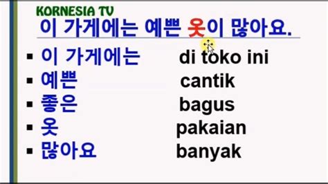 Kornesia Tv Bahasa Korea Tingkat Menengah 16 18