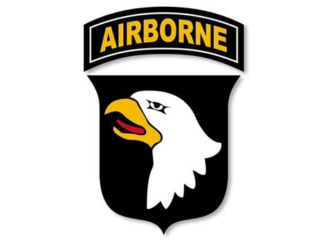 3×4 Inch 101st Screaming Eagle Airborne Logo Shaped Sticker