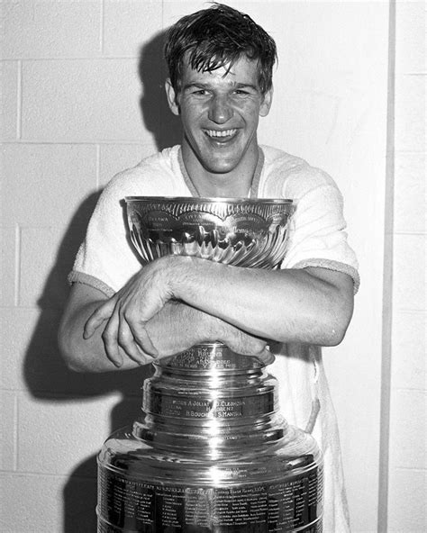 Bobby Orr With 1970 Stanley Cup Boston Bruins 8x10 Bandw Photo Bobby
