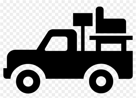 Moving Truck Clipart Black And White Moving Truck Icon Transparent