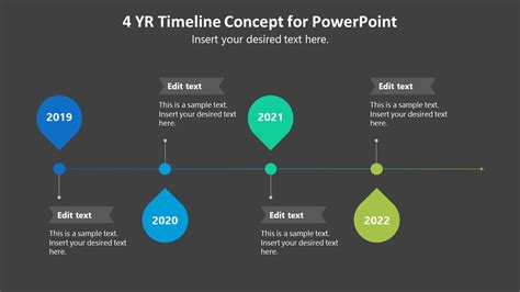 Free 4 Years Timeline Template Concept For Powerpoint Slidemodel