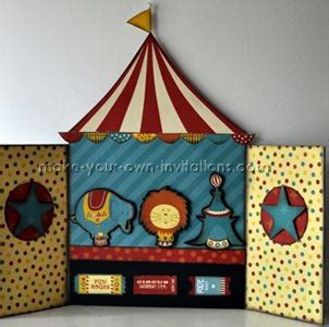 How to make tent cards. Make Circus Party Invitations for a Birthday Carnival