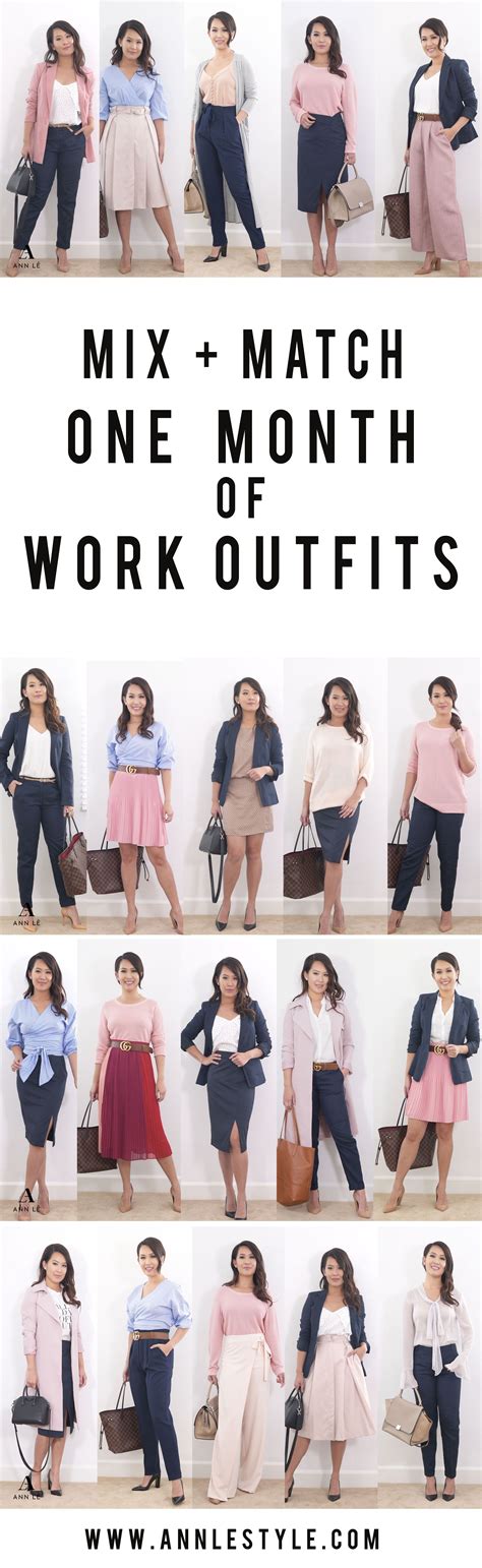 Monthly Work Outfit Ideas Style Mix Match Ann Le Style Work