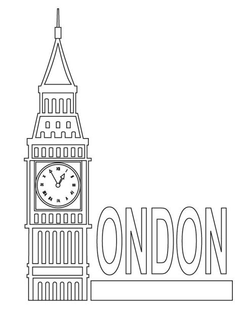 London Big Ben Coloring Page Download Free London Big Ben Coloring