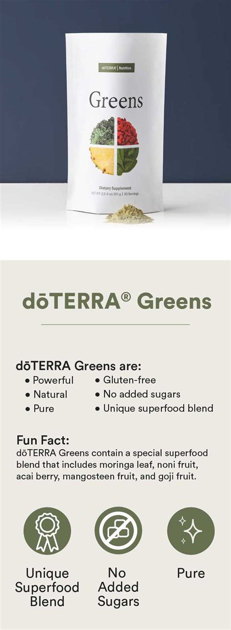 Doterra Greens Provides The Equivalent Of Servings Of Fruits And