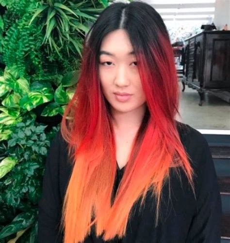 Orange Ombre Hair Brown Ombre Hair Color Ombre Curly Hair Red Orange