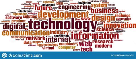 Technology Word Cloud Stock Vector Illustration Of