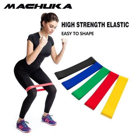 Machuka Rubber Resistance Band 5 Levels Stretch Available Latex Gym Strength Training Rubber