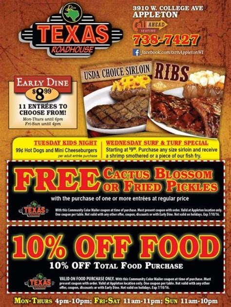 Texas Roadhouse Coupons Printable Free Appetizer Save With Texas