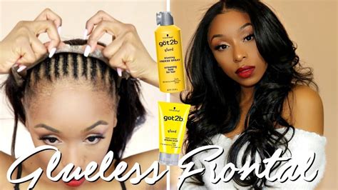 glueless lace frontal wig installation at home no glue no tape no sewing [video] black