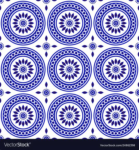 Blue And White Pattern Royalty Free Vector Image