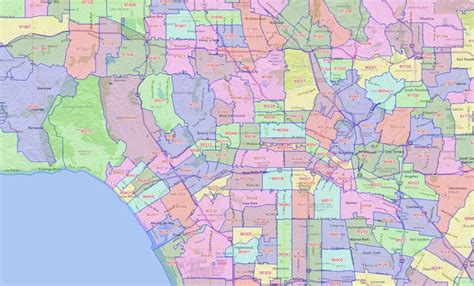 Map Of The City Of Los Angeles Zip Code Gogosoftis