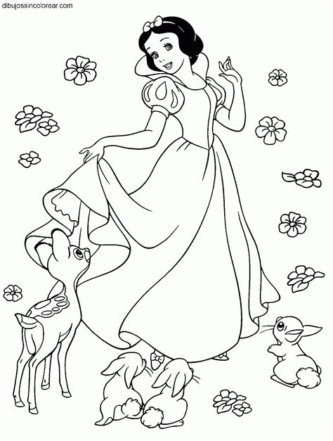 Dibujos De Blancanieves Princesa Disney Para Colorear