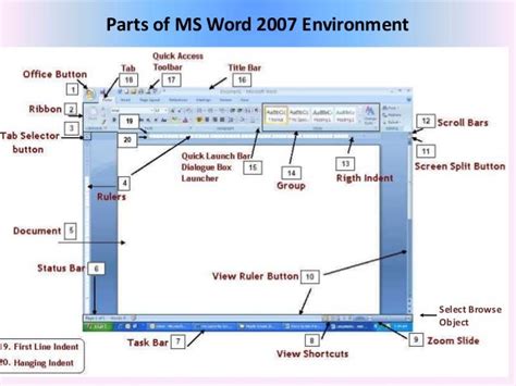 01 Microsoft Office Word 2007 Introduction And Parts