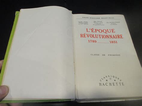 Cours D Histoire Malet Isaac L époque Révolutionnaire 1789 1851