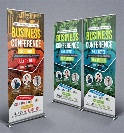 Business Conference Roll Up Banner Template Psd Banner Template