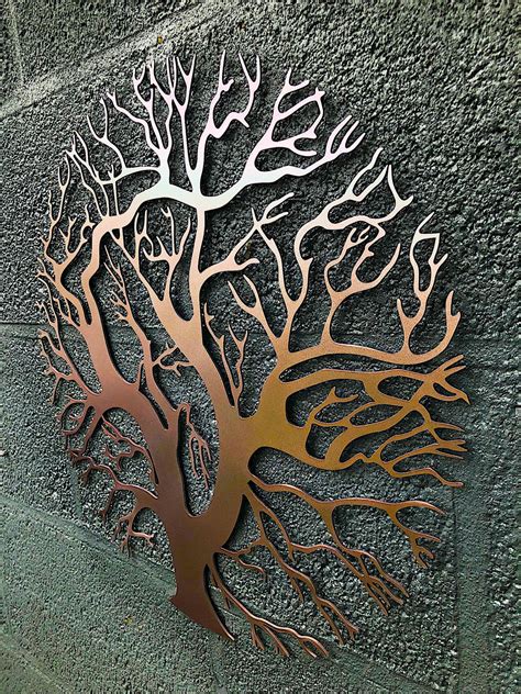Tree Of Life Outdoor Metal Wall Art Large Metal Tree Wall Etsy De Artofit