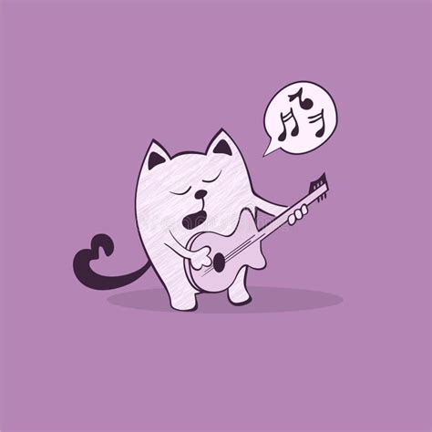 Cat Playing Guitar Stock Vector Illustration Of Guitarist 33790513