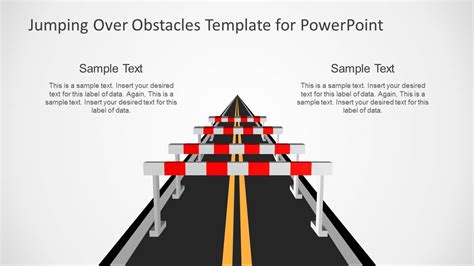 Jumping Obstacles Over The Road Powerpoint Template Slidemodel