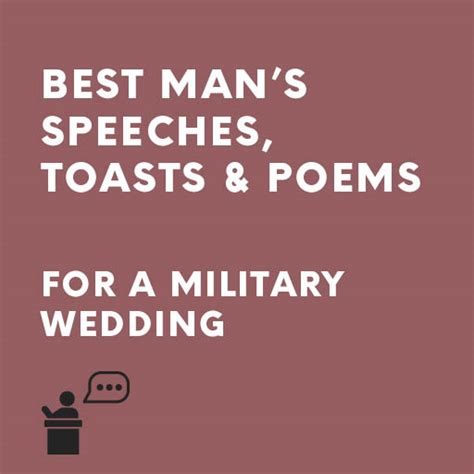 Best Mans Speeches Toasts And Poems Mc Guide For Armymilitary Wedding