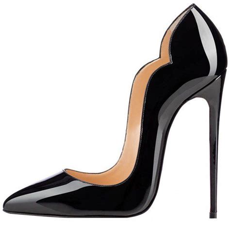 Black Office Heels Stiletto Heels Patent Leather Formal Shoes Image 2