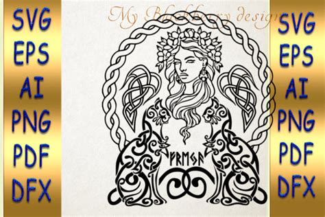 Freya Svg Norse Mythology Art Svg Pdf Graphic By Talanpluss