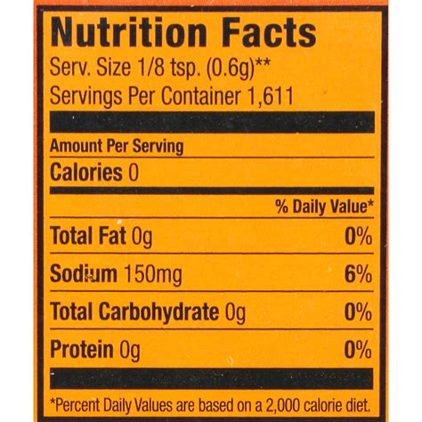 Arm And Hammer Baking Soda Nutrition Label Runners High Nutrition