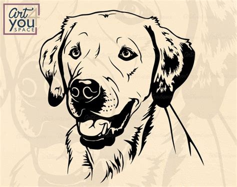 Labrador Svg Files For Cricut Dog Clipart Yellow Lab Breed Etsy