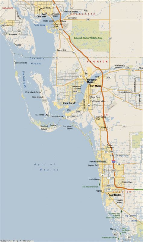 Map Of Sw Florida Beaches Printable Maps Rezfoods Resep Masakan