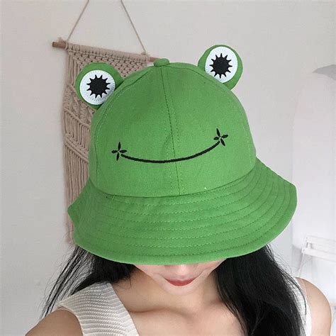 Cute Frog Bucket Hat Adults And Kids Sizes Cute Summer Hat Etsy In