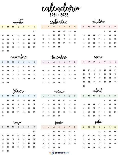 Calendario 2022 Para Imprimir Bonito 2022 Spain