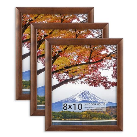 Buy Langdon House 8x10 Picture Frames Cherry Stained 3 Pack Solid