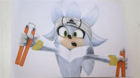 Drawing Silver The Hedgehog Sonic Movie 2020 Style Youtube