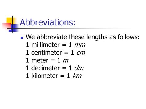 Ppt The Metric System Measuring Length Powerpoint Presentation Free