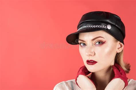 Pin Up Pretty Fashion Model Photographer Girl With Vintage Photo