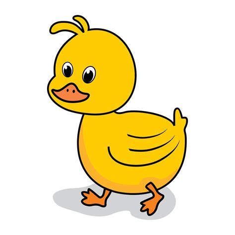 Baby Duck Cartoon Cute Isolated 3481904 Vector Art At Vecteezy