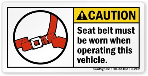 seat belt signs and labels ship for free from myparkingsign