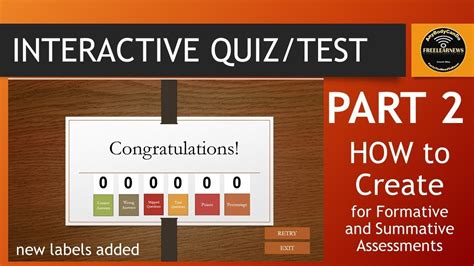 How To Create An Interactive Quiztest Part 2 Youtube