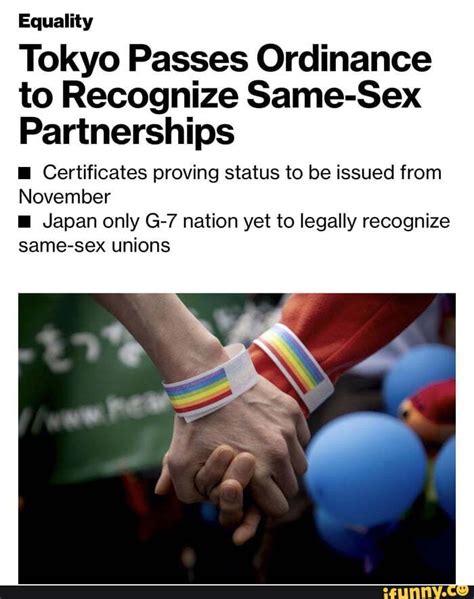 Equality Tokyo Passes Ordinance To Recognize Same Sex Partnerships Certificates Proving Status