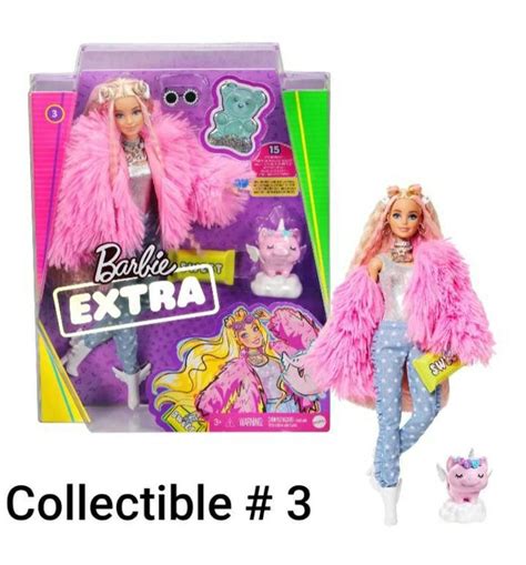 Barbie Extra Doll In Rainbow Coat In Pink Coat In Long Fringe Etsy Куклы Кукла барби Барби