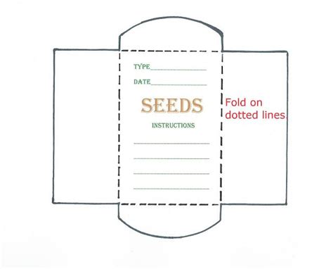 Seed Packet Template 1 Seed Packet Template Seed Packets Seeds