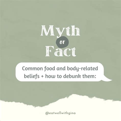 Fact Or Myth Debunking Common Food And Body Related Myths Eat Well