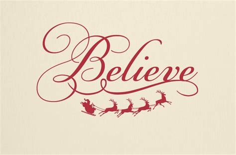 Stupell home décor believe in magic snowman wall plaque art, 10 x 0.5 x 15, proudly made in usa. Believe Christmas Wall Decal, Holiday Decor, Santa Wall Decal, Christmas Vinyl Decal | Christmas ...
